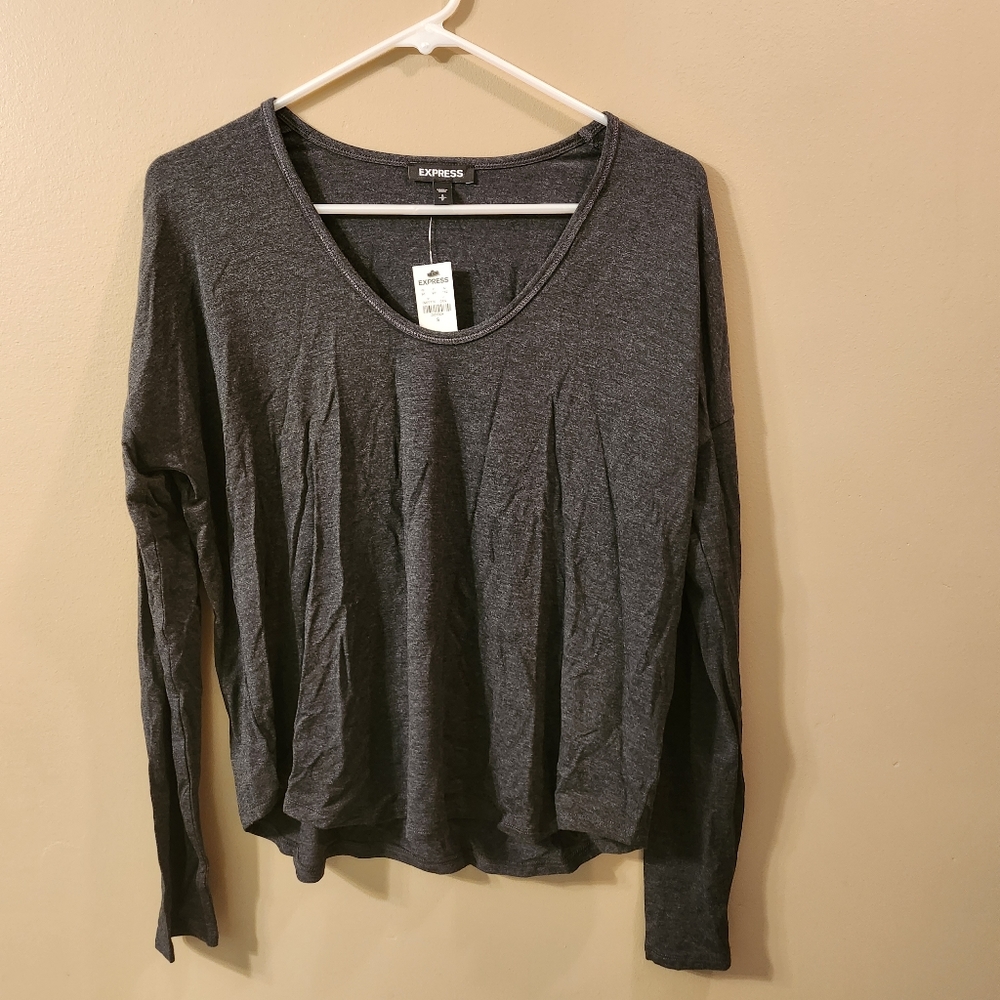 Express grey lounge top, size small NWT